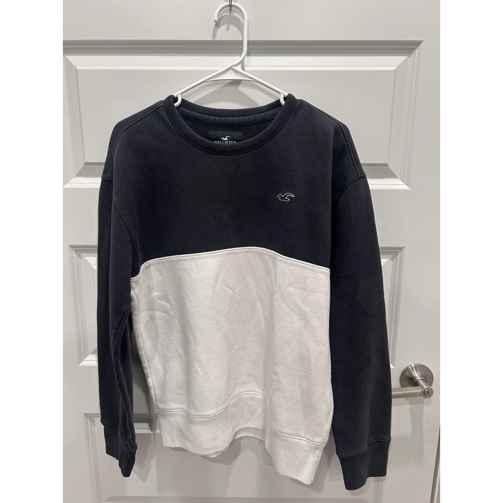 Hollister Black & White Sweatshirt Mens Medium